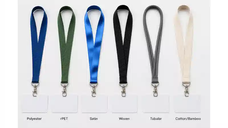 Ábhair Lanyard i gcomparáid: Conas a Roghnaigh an Strap Ceart